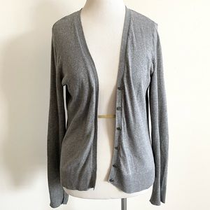 NY&C Gray Button Front Cardigan